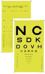 eger near point eye test card