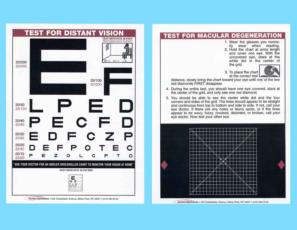 Macular Degeneration Eye Test Chart