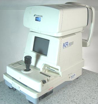 used autorefractor keratometer kr-7000